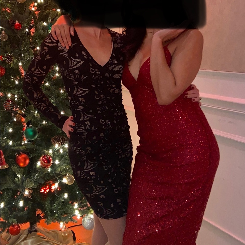 H&M gold label black lace dress - Picture 4 of 4